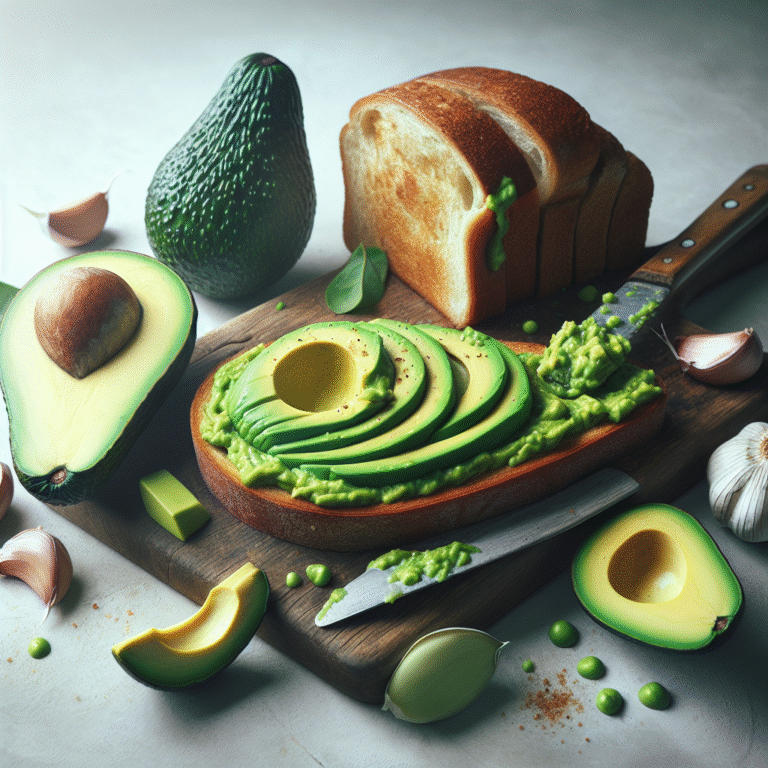 quick garlic avocado toast vegan snack