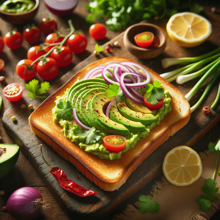 quick vegan avocado toast with toppings