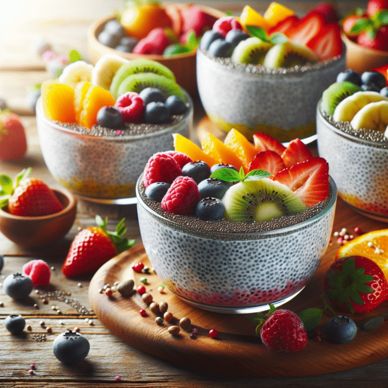quick vegan chia pudding bowls for a refreshing breakfast