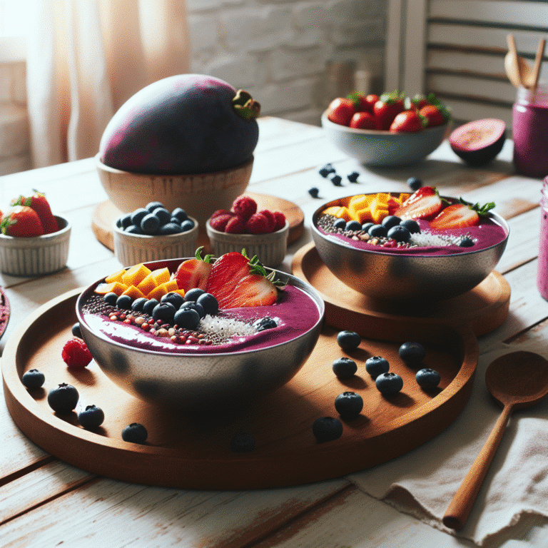 acai smoothie bowls for vegan breakfast
