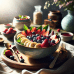 low sugar vegan breakfast bowls with fresh fruit