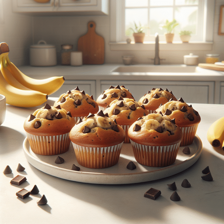 banana chocolate chip vegan muffins for a sweet start