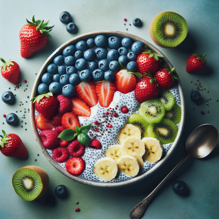 10-minute vegan chia pudding bowls with fruit toppings